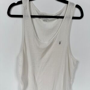 AllSaints White Scoop Neck Tank Top – Size Medium